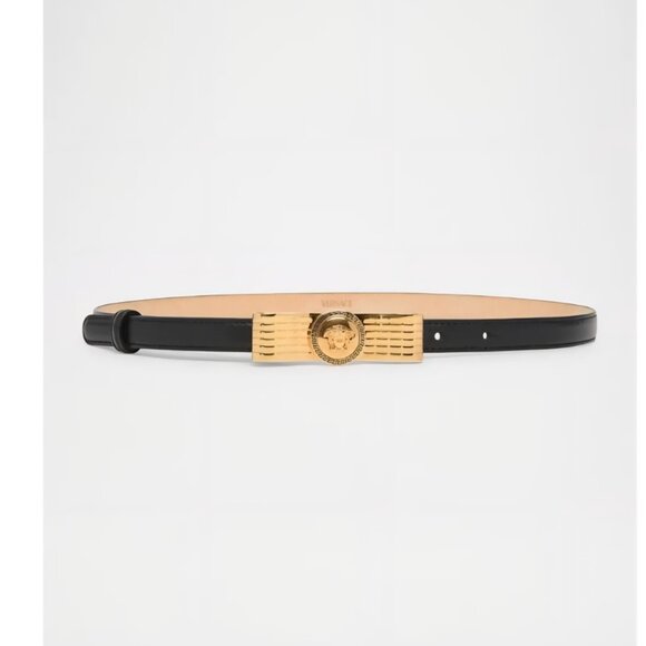 Versace Accessories - Versace Black Leather Belt – Authentic